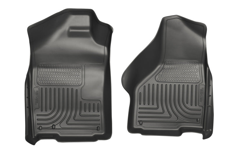 Husky Liners 03-12 Dodge Ram 1500/2500/3500 Series Regular/Quad Cab WeatherBeater Black Floor Liners | husky-liners-03-12-dodge-ram-1500-2500-3500-series-regular-quad-cab-weatherbeater-black-floor-liners | Floor Mats - Rubber | Husky Liners