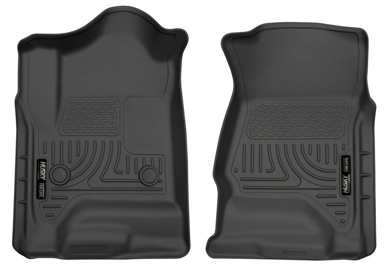 Husky Liners 14 Chevrolet Silverado 1500/GMC Sierra 1500 WeatherBeater Black Front Floor Liners | husky-liners-14-chevrolet-silverado-1500-gmc-sierra-1500-weatherbeater-black-front-floor-liners | Floor Mats - Rubber | Husky Liners