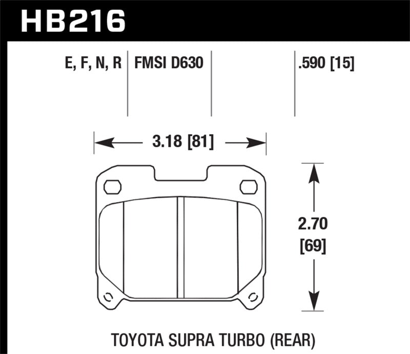 Hawk 93-98 Toyota Supra TT HPS 5.0 Street Rear Brake Pads | hawk-93-98-toyota-supra-tt-hps-5-0-street-rear-brake-pads | Brake Pads - Performance | Hawk Performance