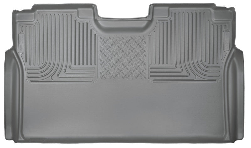 Husky Liners 15 Ford F-150 SuperCrew Cab WeatherBeater Grey 2nd Seat Floor Liner | husky-liners-15-ford-f-150-supercrew-cab-weatherbeater-grey-2nd-seat-floor-liner | Floor Mats - Rubber | Husky Liners