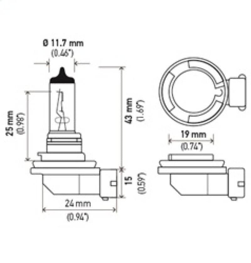 Hella Optilux H8 12V/55W XB Xenon White Bulb (pair) | hella-optilux-h8-12v-55w-xb-xenon-white-bulb-pair | Bulbs | Hella
