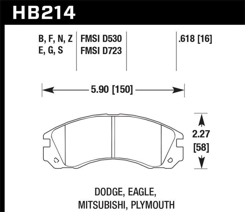 Hawk Mitsubishi Eclipse GT HP+ Street Front Brake Pads | hawk-mitsubishi-eclipse-gt-hp-street-front-brake-pads | Brake Pads - Performance | Hawk Performance