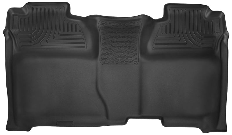 Husky Liners 14-15 Chevy Silverado Crew Cab X-Act Contour Black 2nd Row Floor Liners | husky-liners-14-15-chevy-silverado-crew-cab-x-act-contour-black-2nd-row-floor-liners | Floor Mats - Rubber | Husky Liners